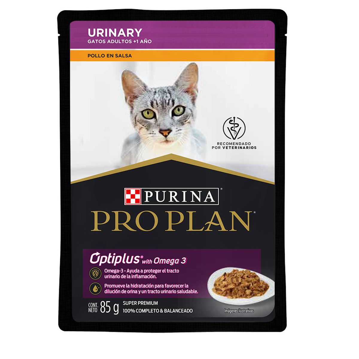 PURINA - Alimento Humedo Pro Plan Urinario Gato Adulto 85g Pouche