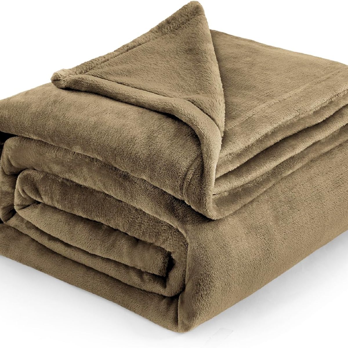 PASTELL - Cobija manta frazada piel ángel térmica unicolor Cafe