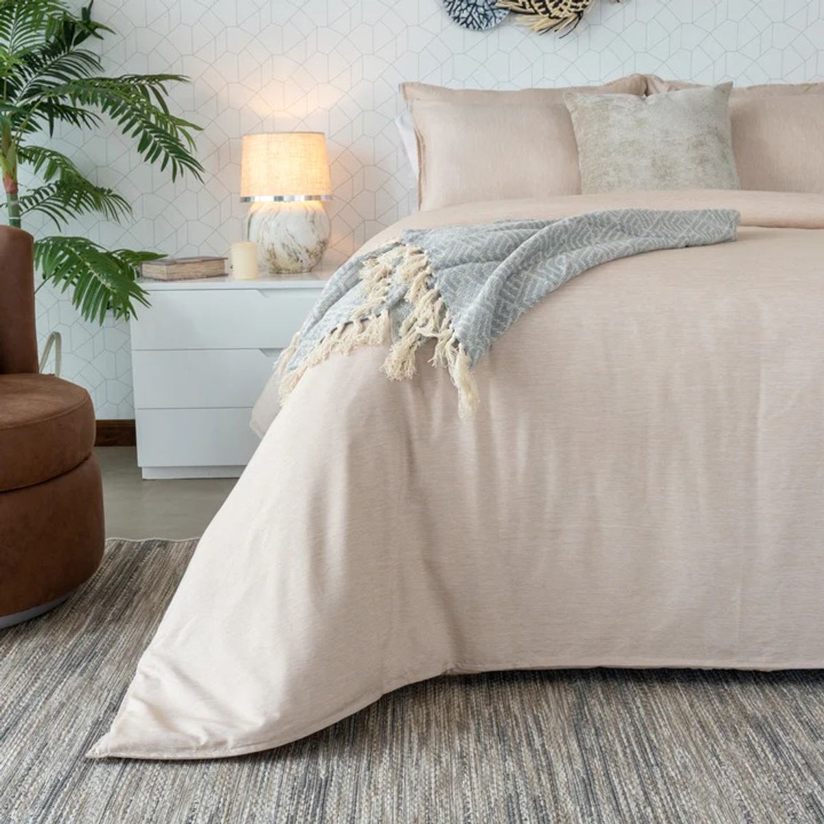 AMARE HOME - Duvet Cover Dolcce Caramelo para cama King - Amare Home