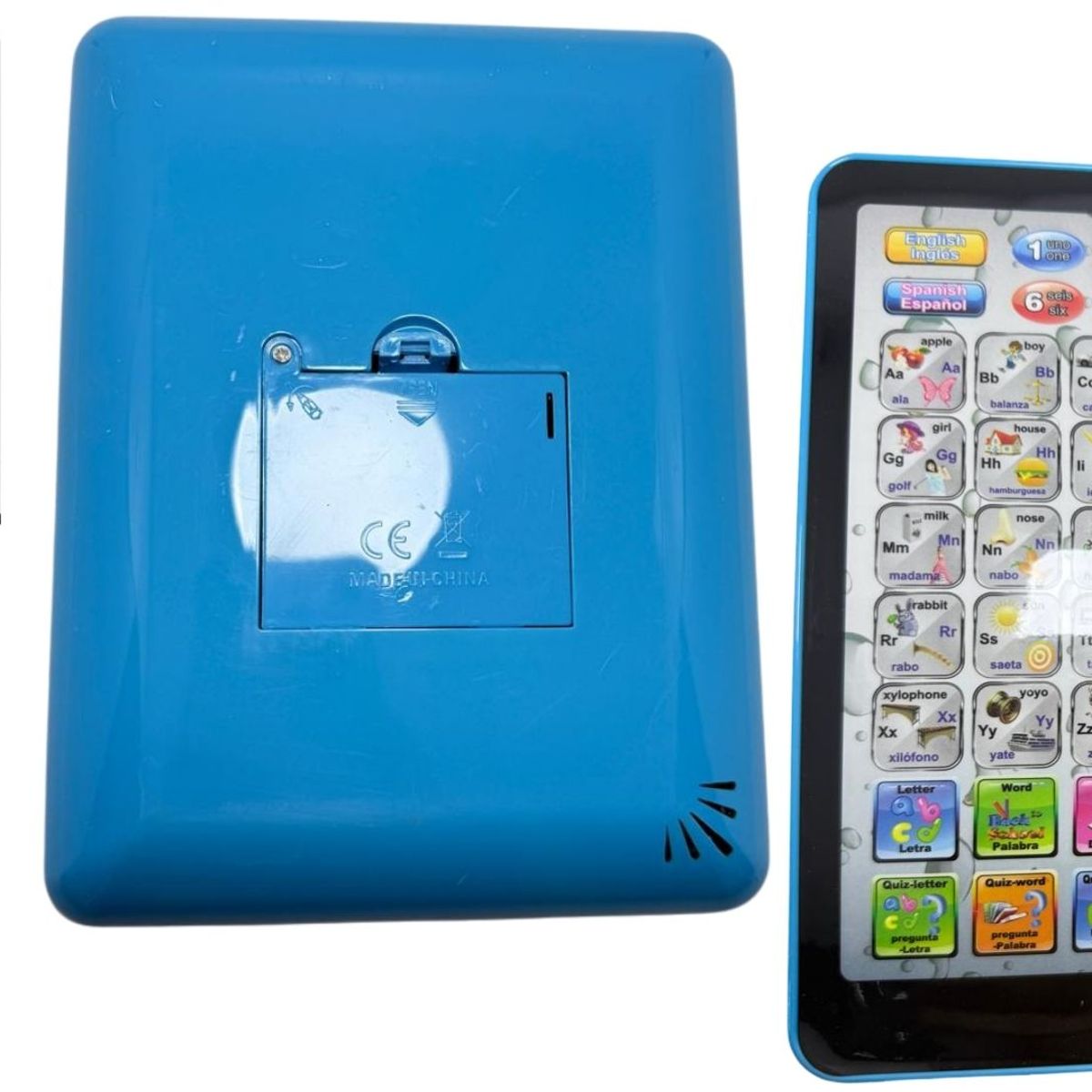 MAZUGI - Tablet Didáctica Aprendizaje Tableta Infantil Juguete Niños Rosado y azul