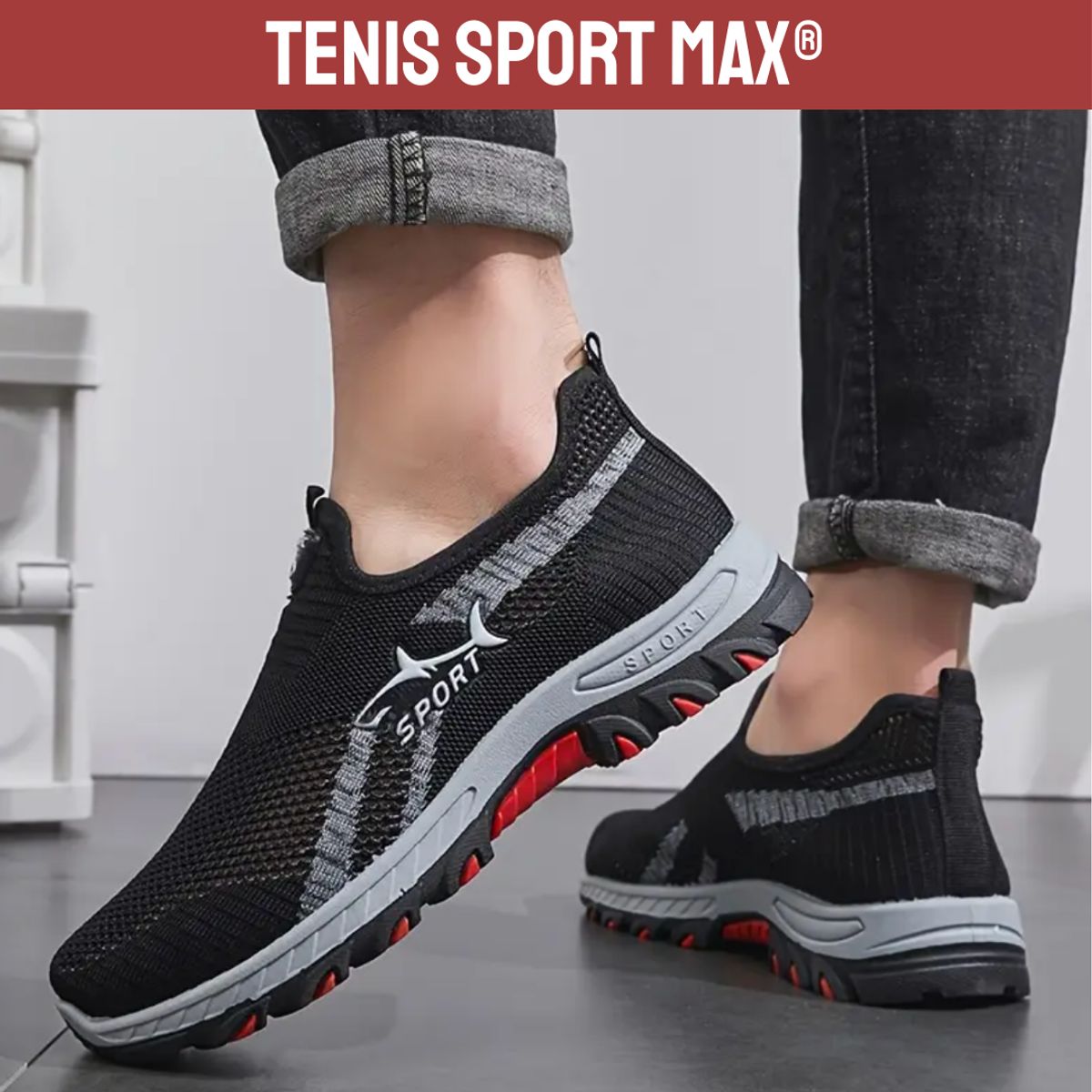 SPORT - Tenis Hombre Urbanos Suaves Cómodos Sin Cordones Livianos Sport Max