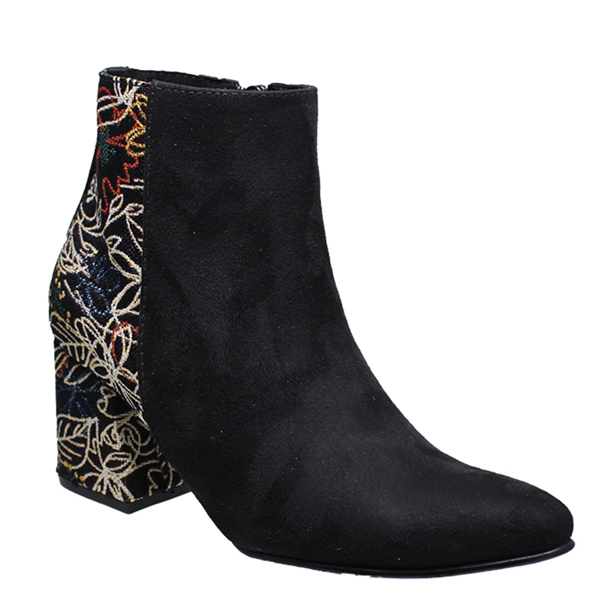 GENERICO - Botín Puntudo Textil Para Mujer Tacón 5 12