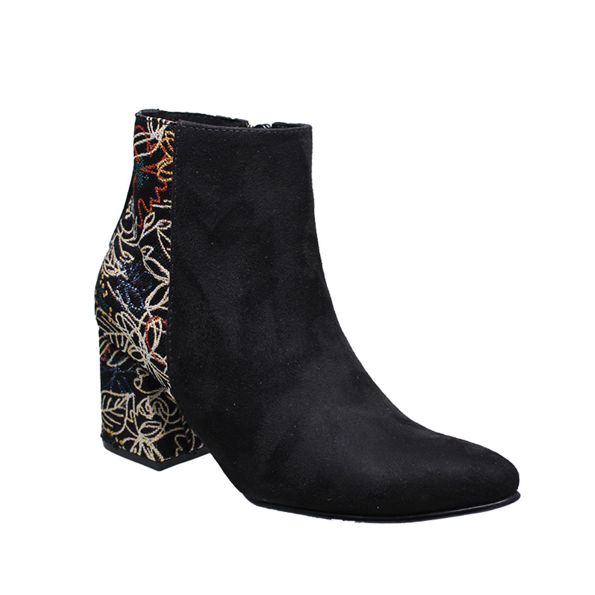 GENERICO - Botín Puntudo Textil Para Mujer Tacón 5 12