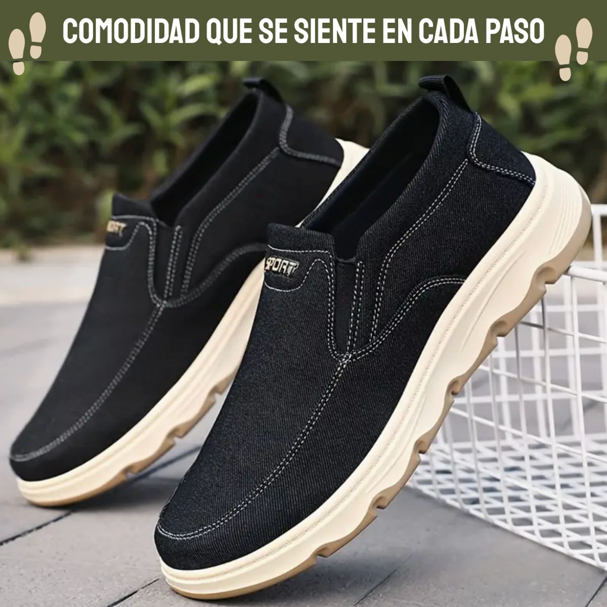 SPORT - Zapatos Casual Comfort Hombre Sin Cordones Suaves Livianos