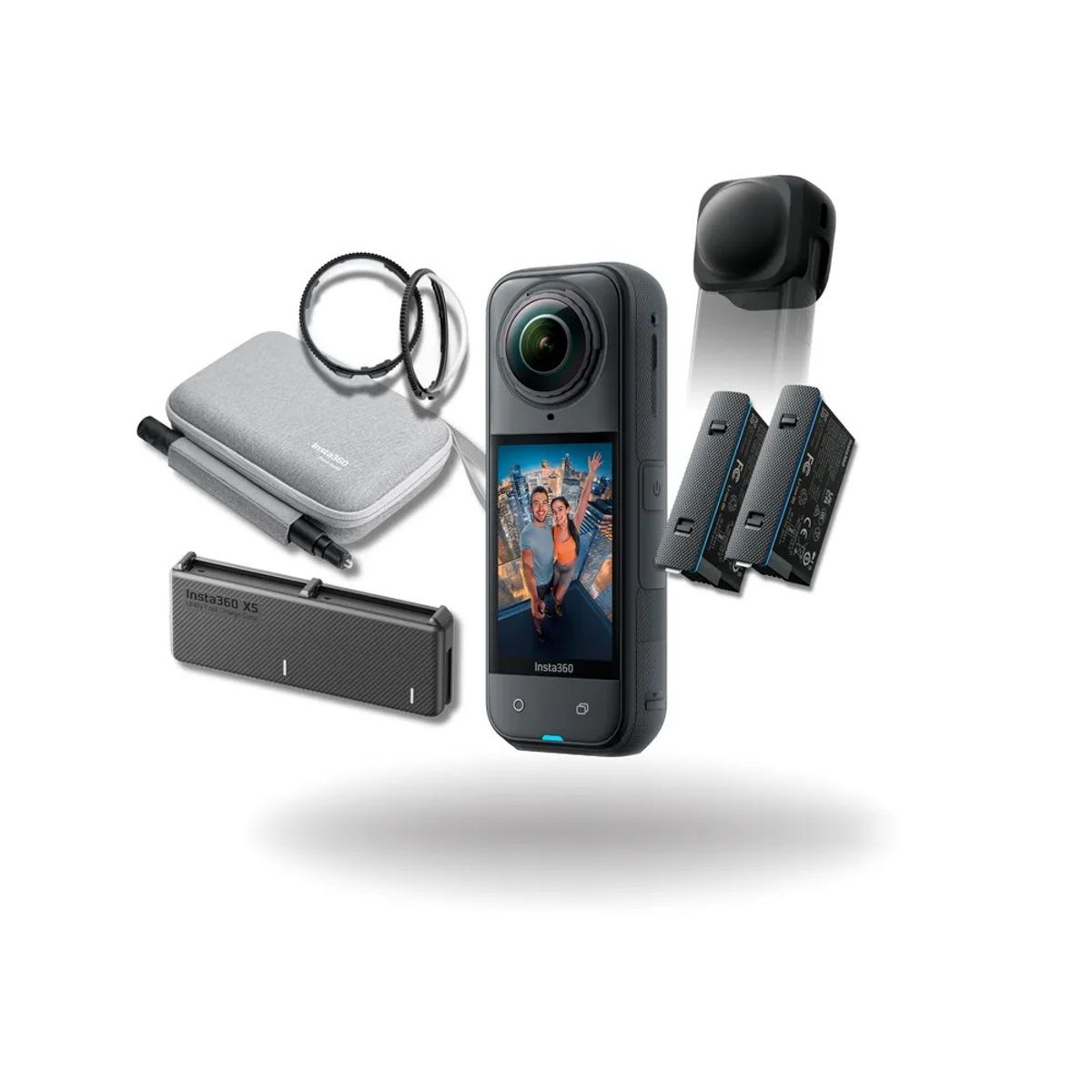 INSTA360 - Camara Deportiva Insta 360 X5 8K Essentials Bundle  Negro