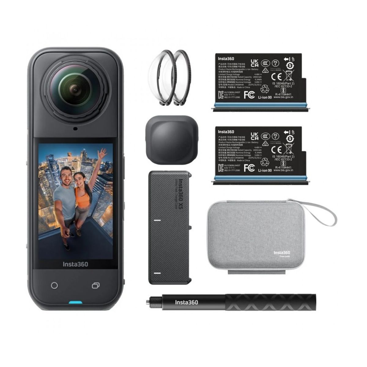 INSTA360 - Camara Deportiva Insta 360 X5 8K Essentials Bundle  Negro