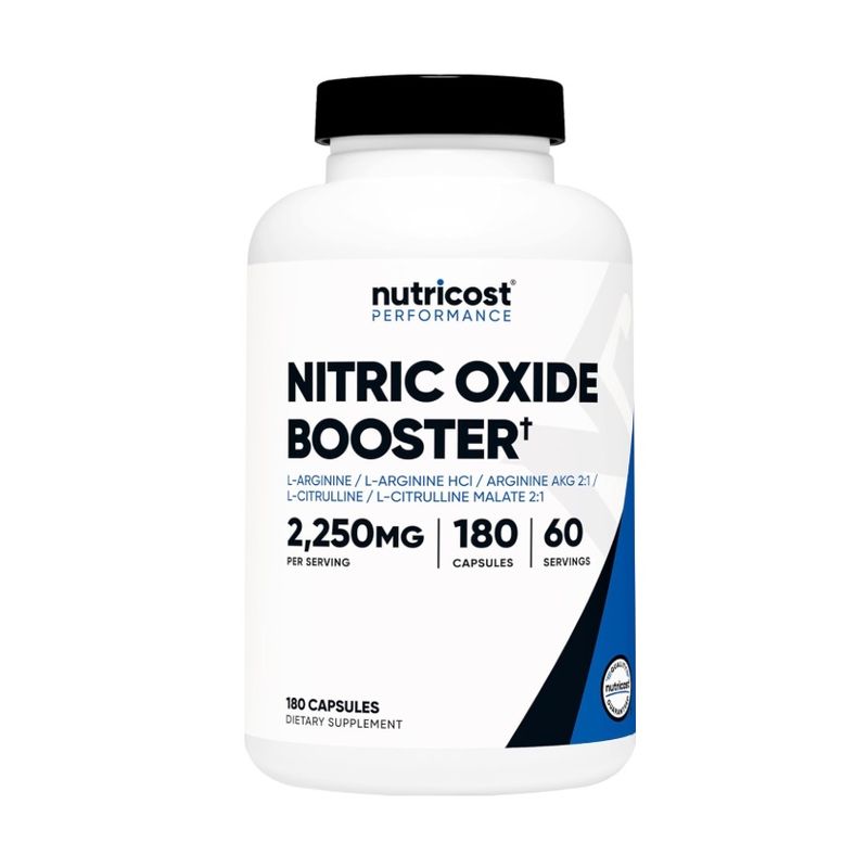 NATURAL ENERGY PRODUCTS - Nitric Oxide Booster 2250 Mg 180 Cápsulas Con L-arginina L-citrulina