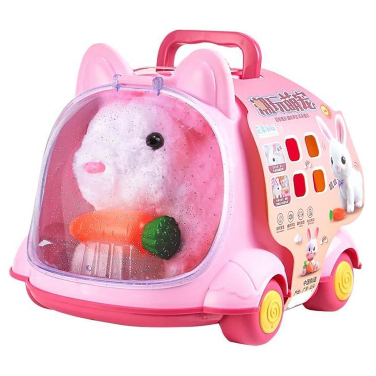 ZHOPI CO - Peluche Conejo Interactivo Con Casita Y Accesorios