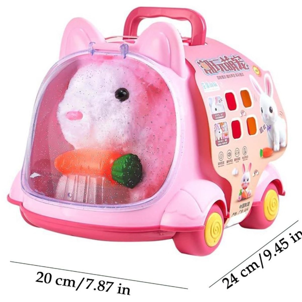 ZHOPI CO - Peluche Conejo Interactivo Con Casita Y Accesorios