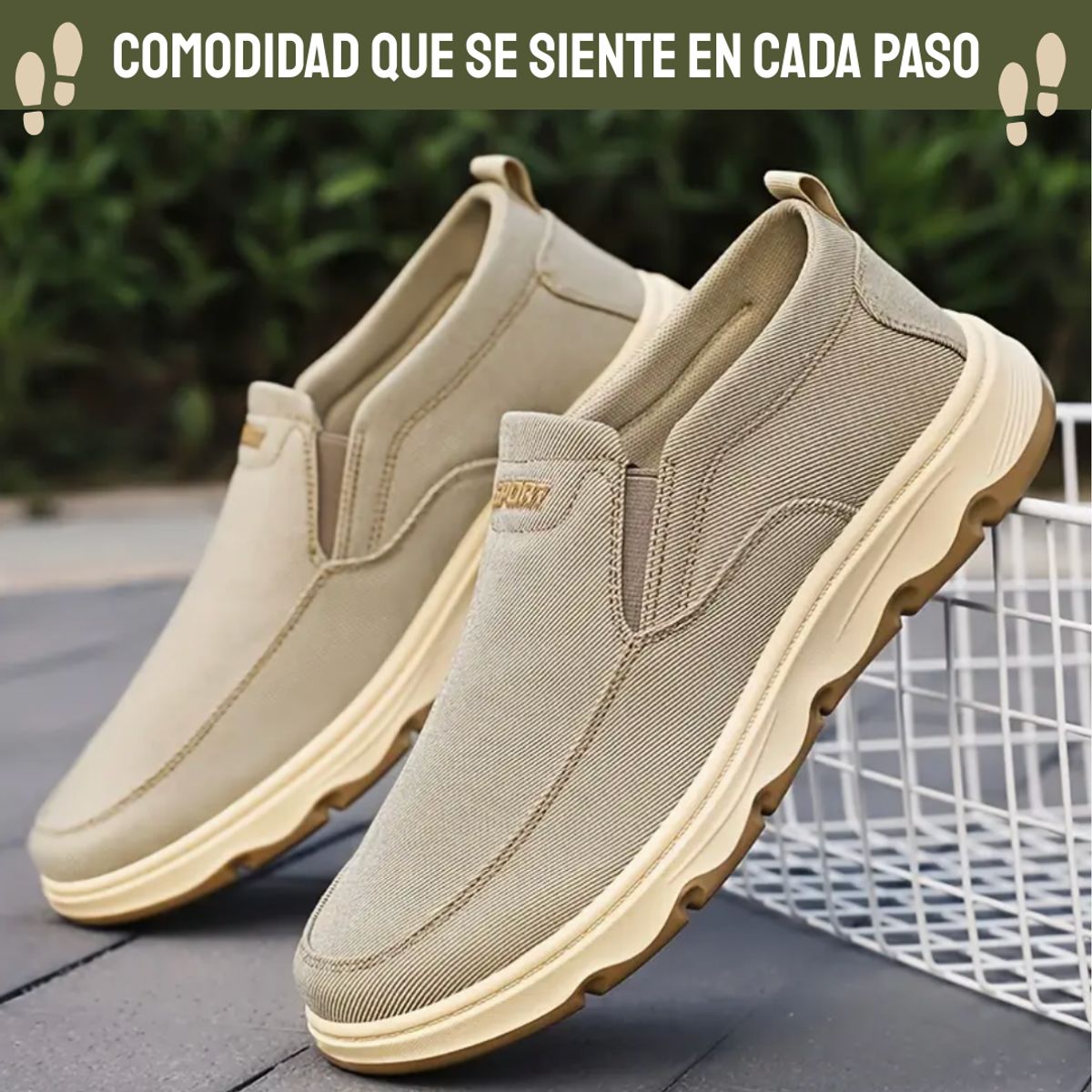 SPORT - Zapatos Casual Comfort Hombre Sin Cordones Suaves Livianos