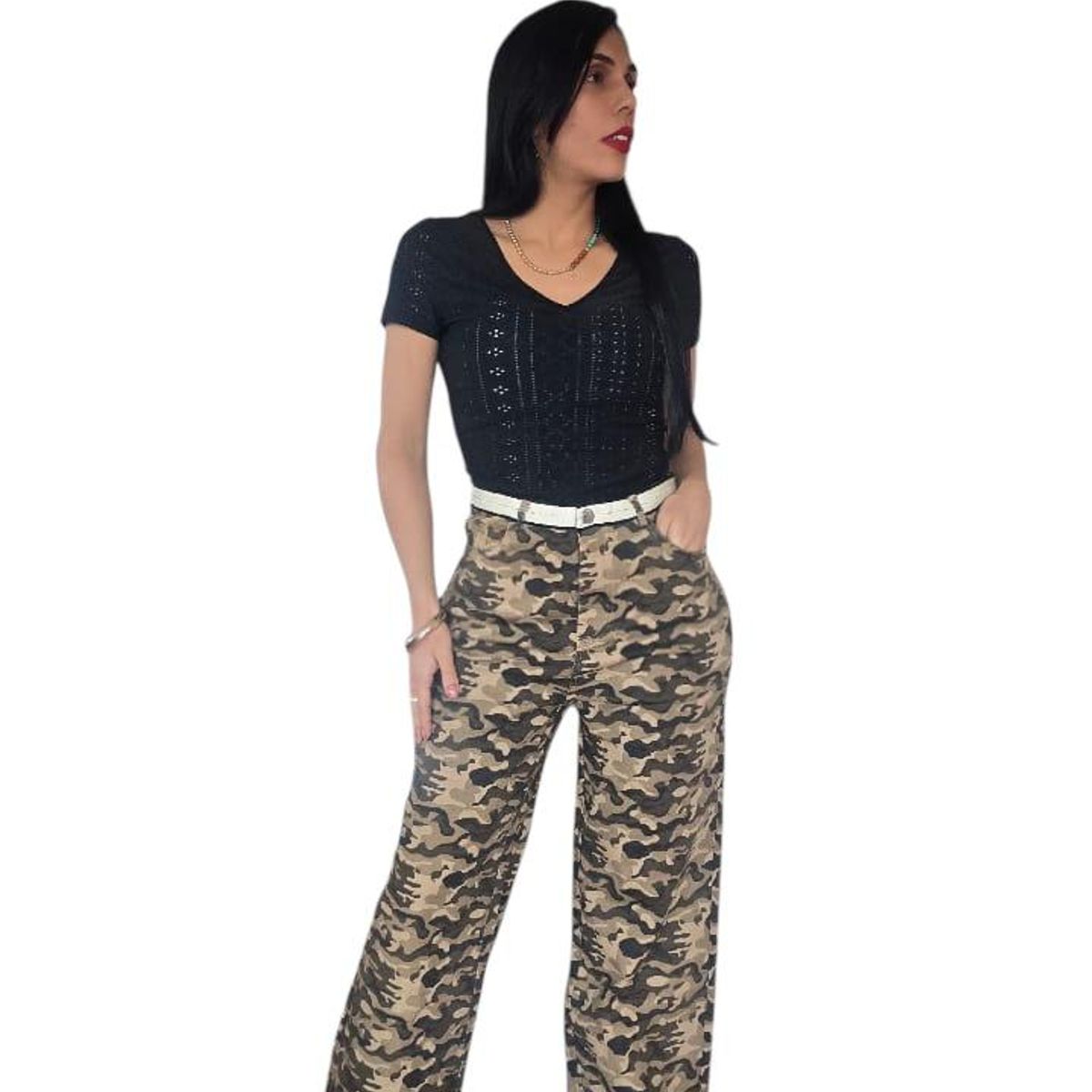 PAATAL - Jean Stretch Camuflado en Denim