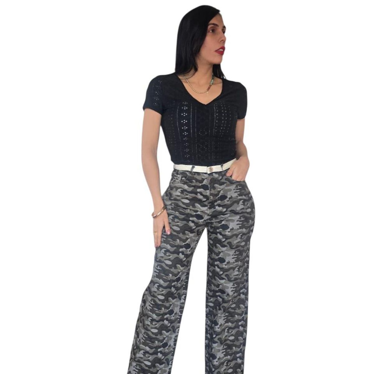 PAATAL - Jean Stretch Camuflado en Denim