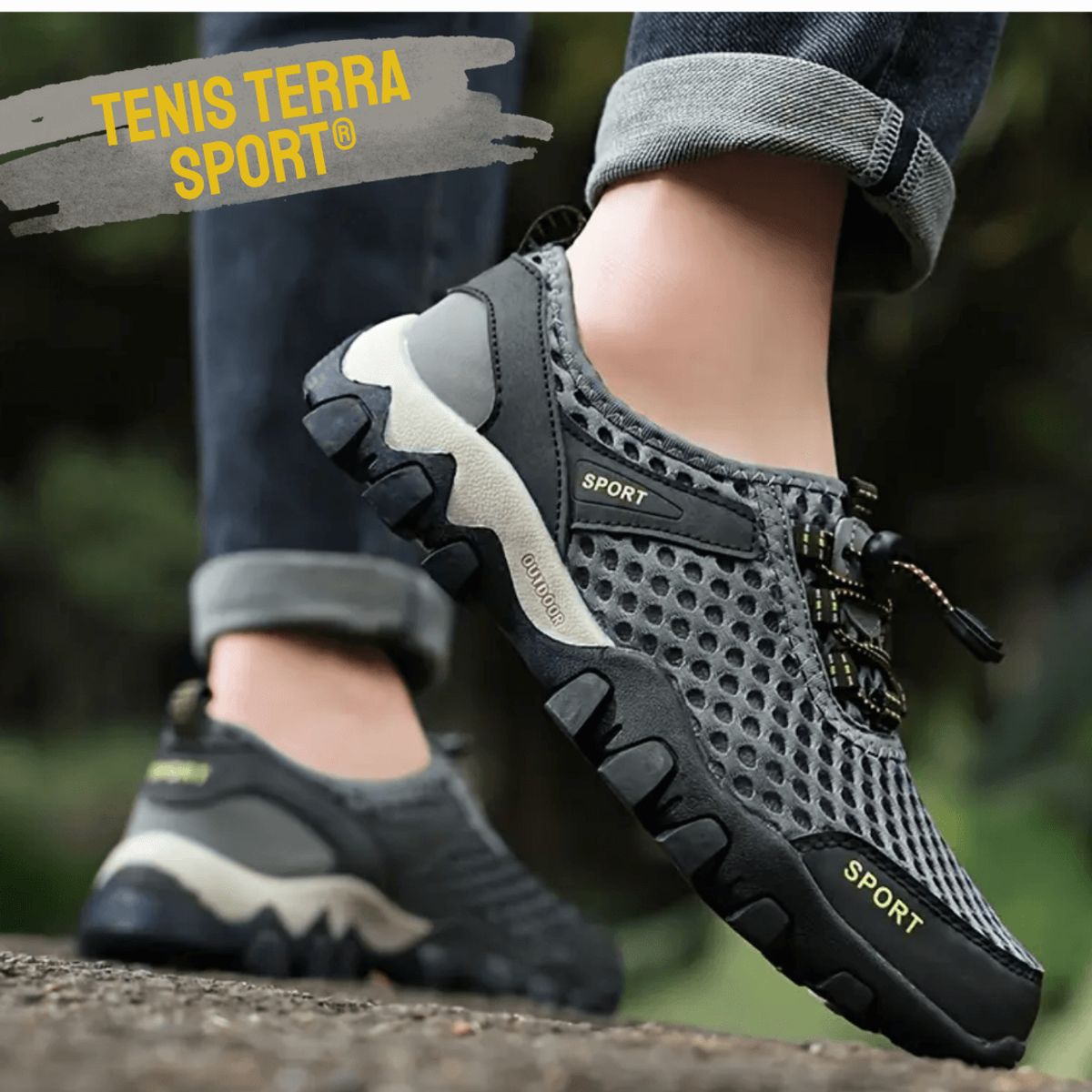 SPORT - Tenis Hombre Modernos Suaves Ligeros Senderismo para Agua Terra Sport