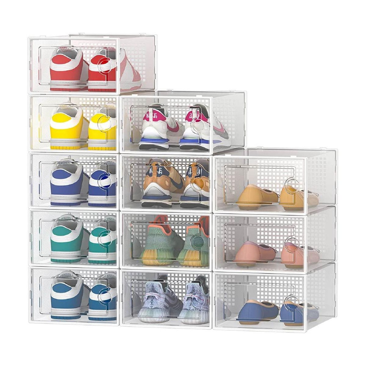 CASATUA - Cajas Organizador De Zapatos Set 8 Zapatero Apilable Casatua