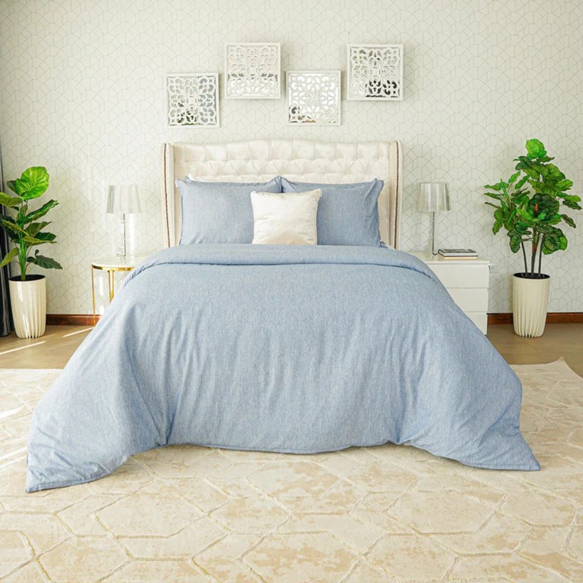 AMARE HOME - Duvet Cover Dolcce Blue para cama Doble - Amare Home