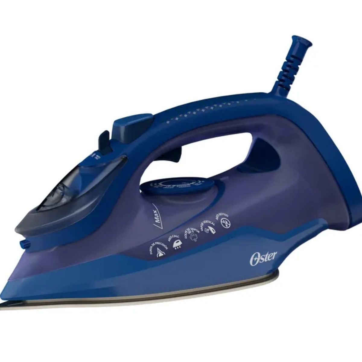 OSTER - Plancha de Ropa OSTER  Punta de precisión Gatillo y Golpe vapor Azul