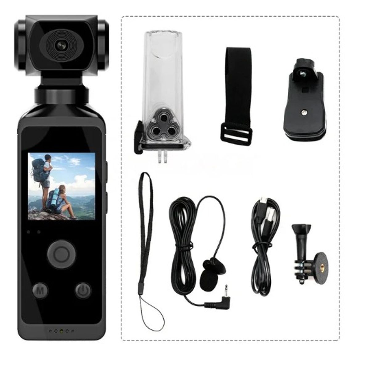 POCKET - Cámara Deportiva Pocket 4K WiFi  Resolución Ultra HD Giro 170° Micrófono Incluido