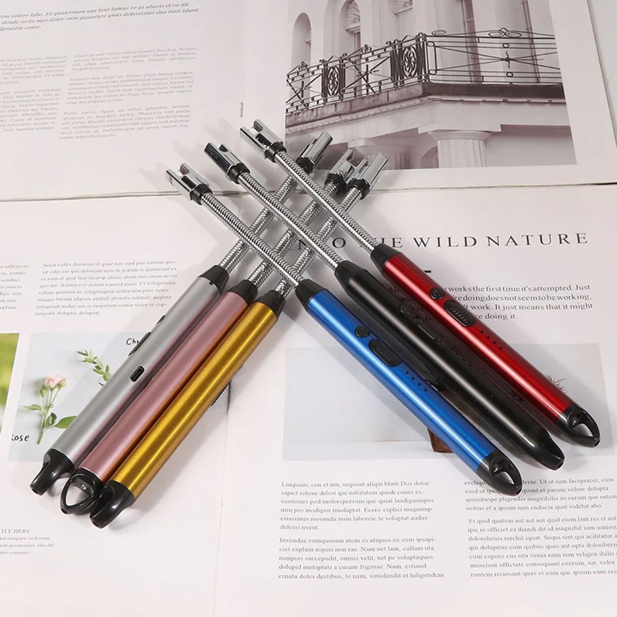 GENERICO - Encendedor Eléctrico Recargable 26cm USB Inducción Segura Portátil