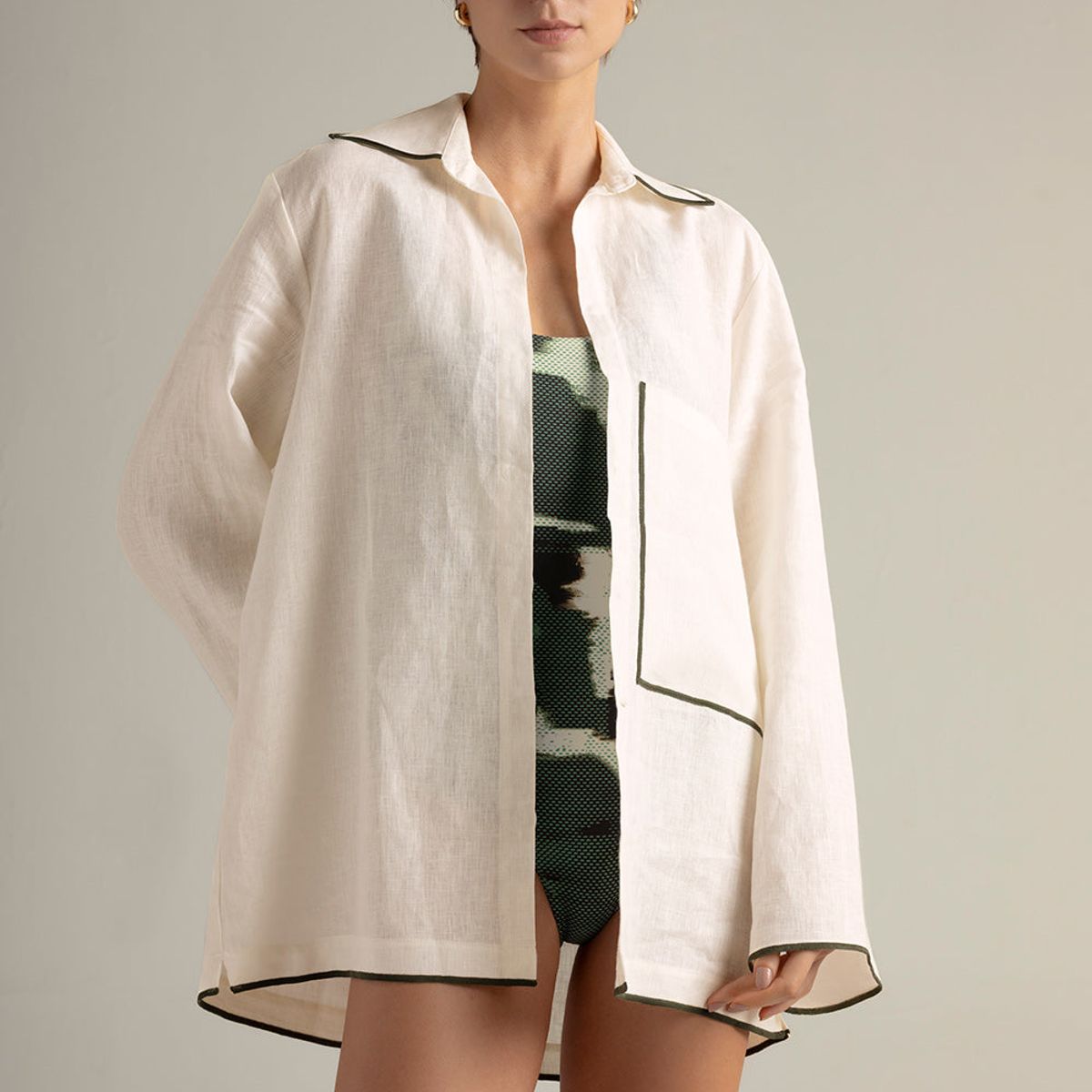 TOUCHE BALNEAIRE - Camisa manga larga en lino  0A08C61