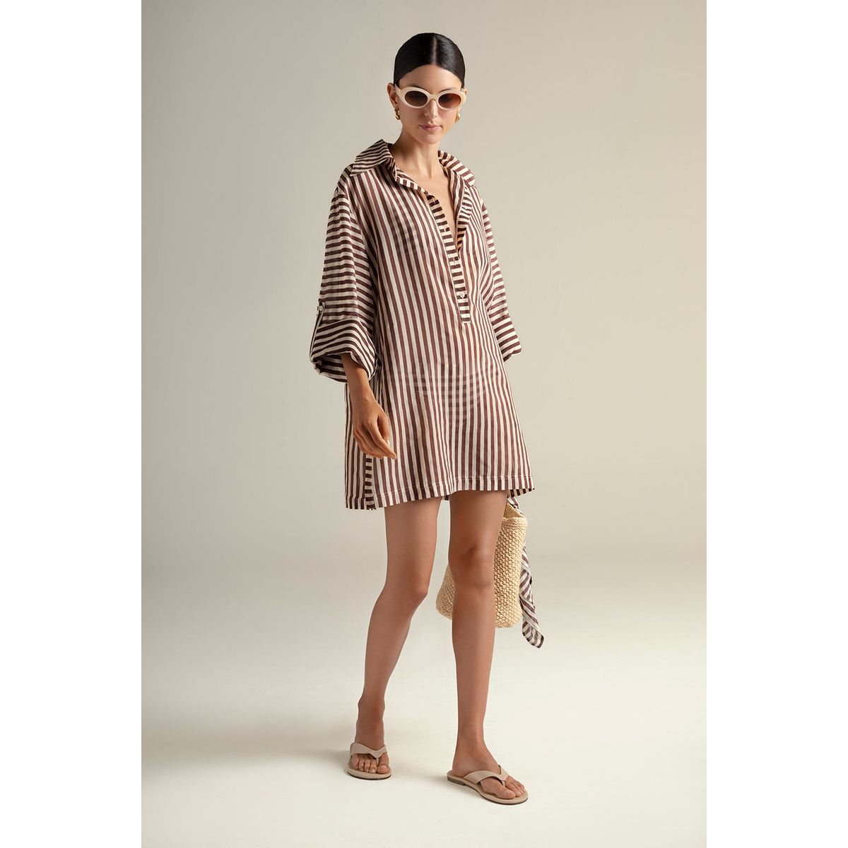 TOUCHE BALNEAIRE - Camisa manga larga en bloques de estampado 0A51061