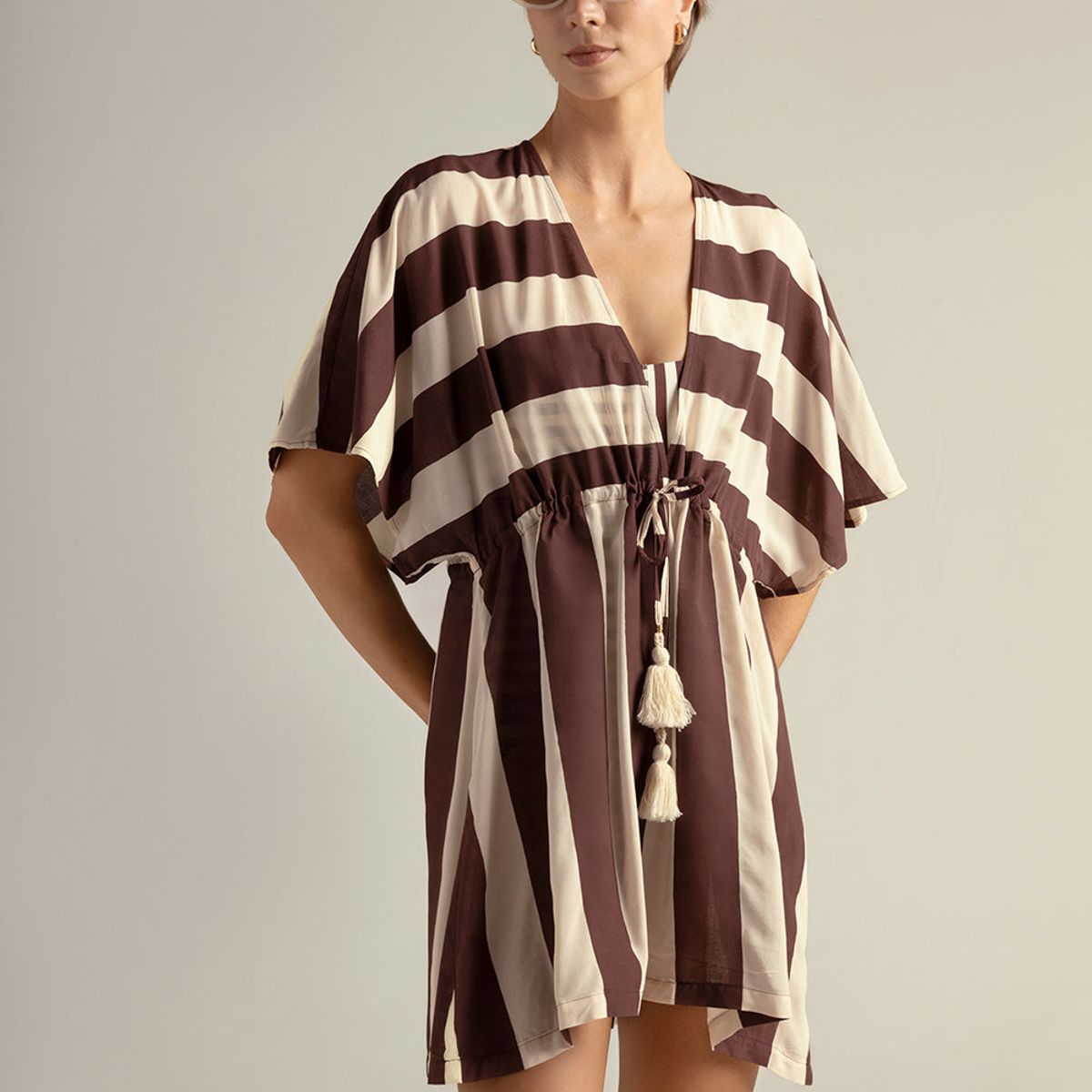 TOUCHE BALNEAIRE - Cover up corto en bloques de estampado 0A52061