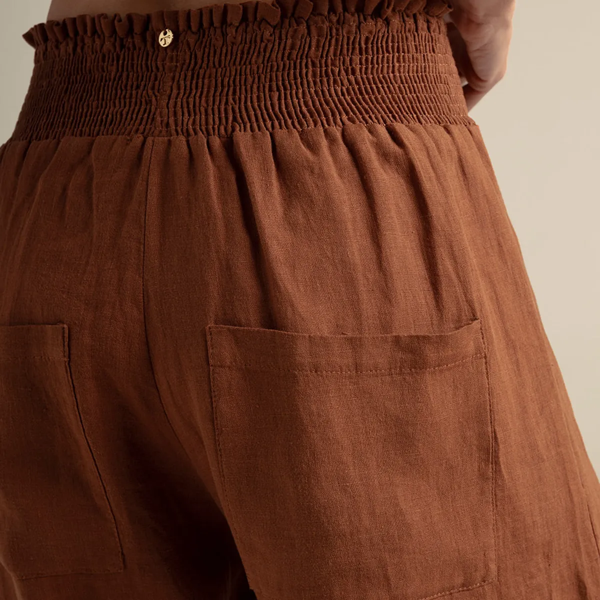 TOUCHE BALNEAIRE - Pantalón amplio en lino 100% 0A97T61