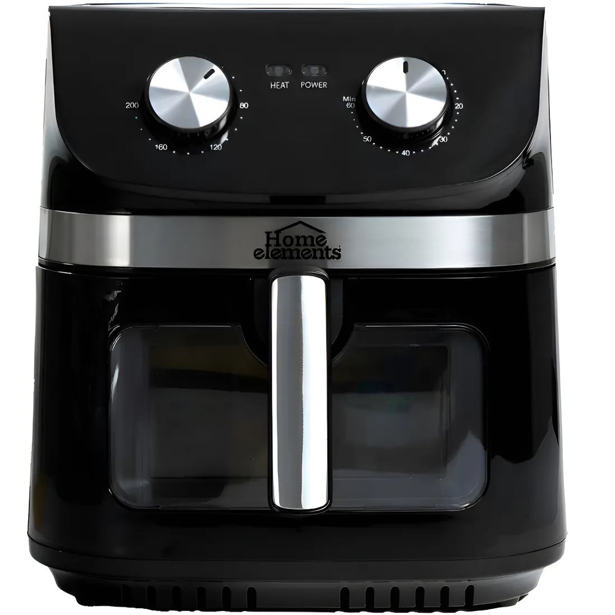 HOME ELEMENTS - Freidora De Aire Home Elements Heaf80n 8l Negra Negro