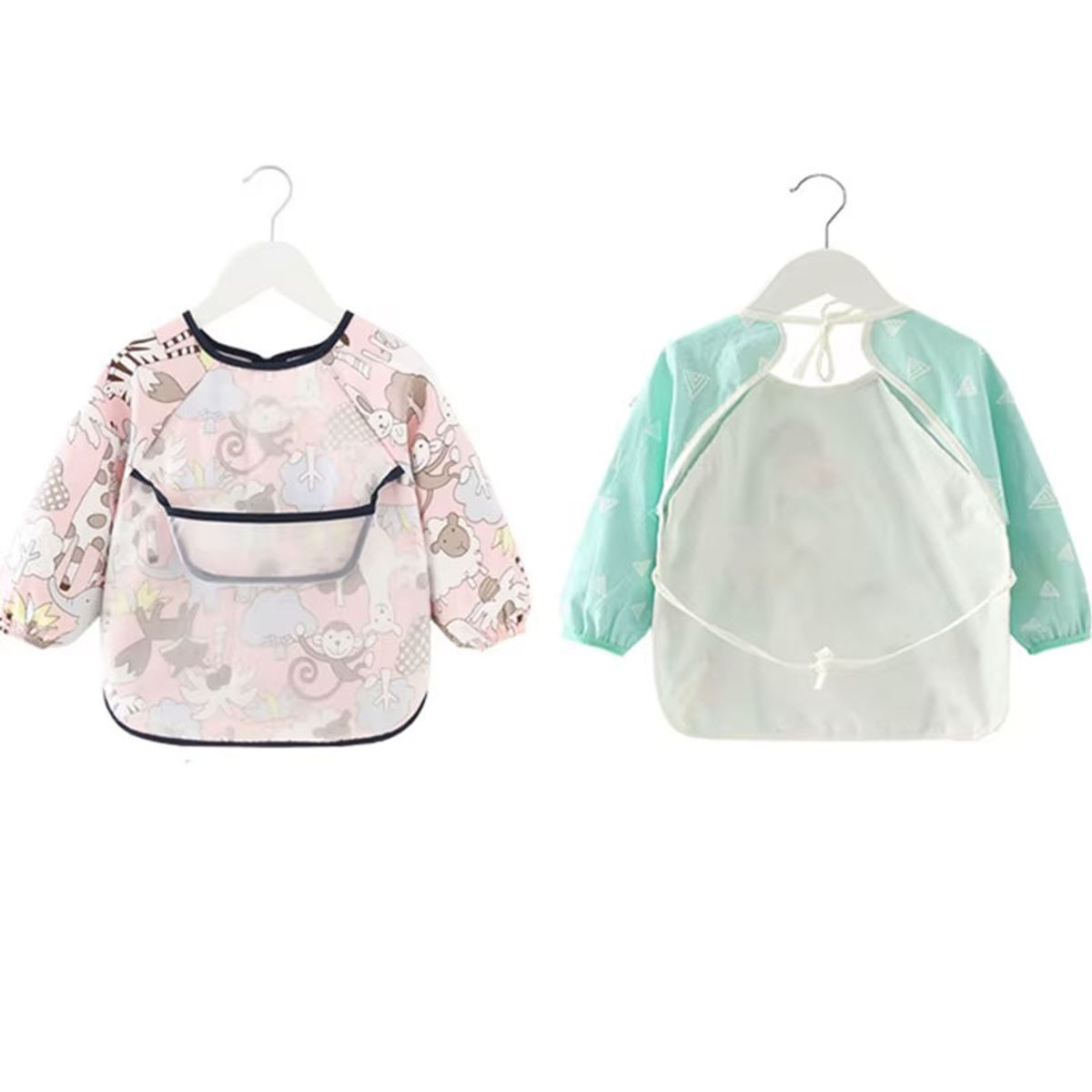 GENERICO - Babero Delantal De Manga Larga Para Niños y Niñas 1 a 2 años