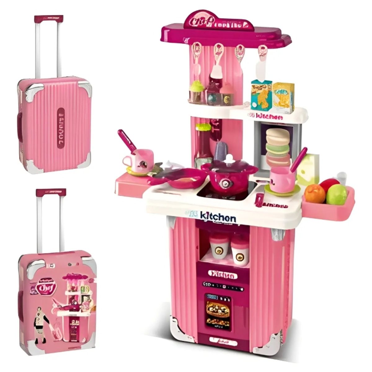 GENERICO - Cocina Para Niña Infantil Portátil Tipo Maleta