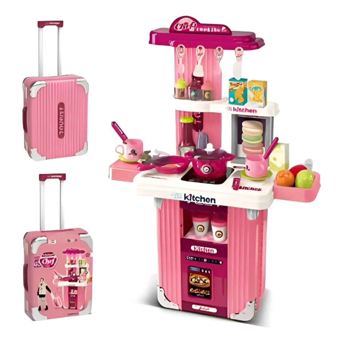 GENERICO - Cocina Para Niña Infantil Portátil Tipo Maleta