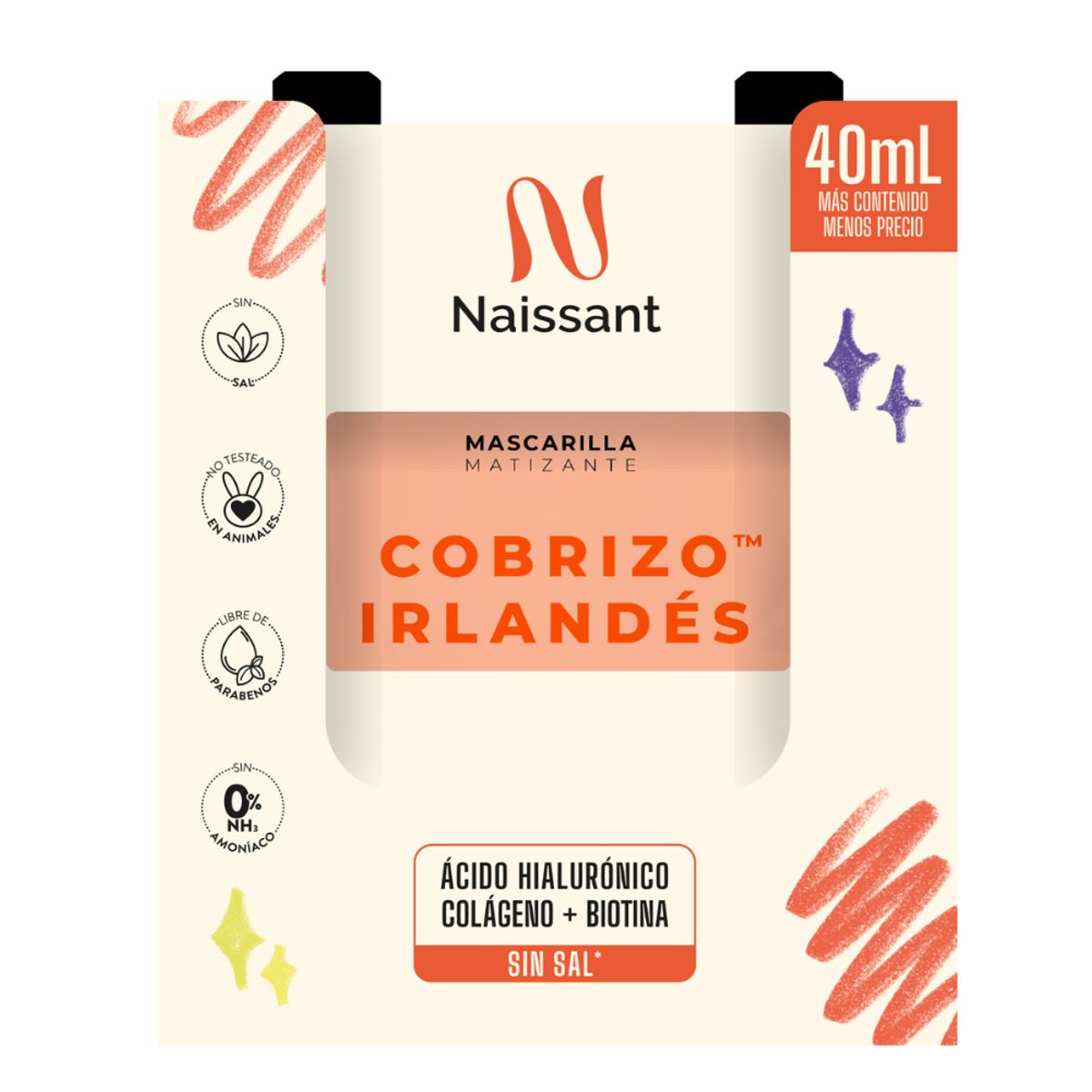 NAISSANT - Caja Mascarilla Matizante Naissant Cobrizo 12x 40mL