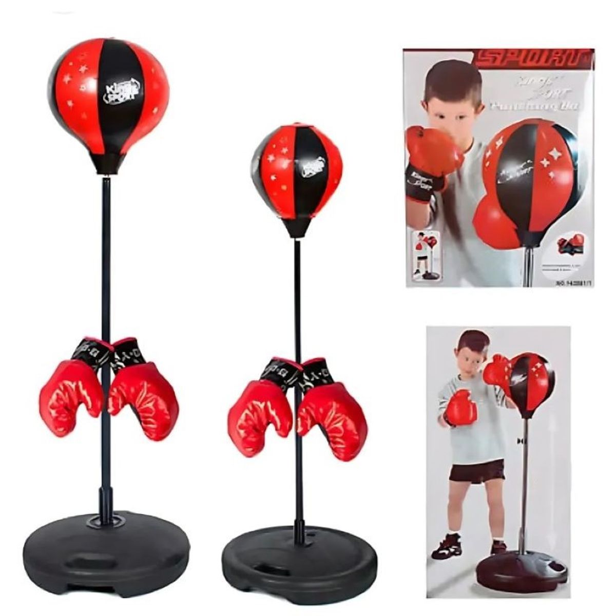 ZHOPI CO - Set De Boxeo Altura Ajustable Con Guantes Para Niños
