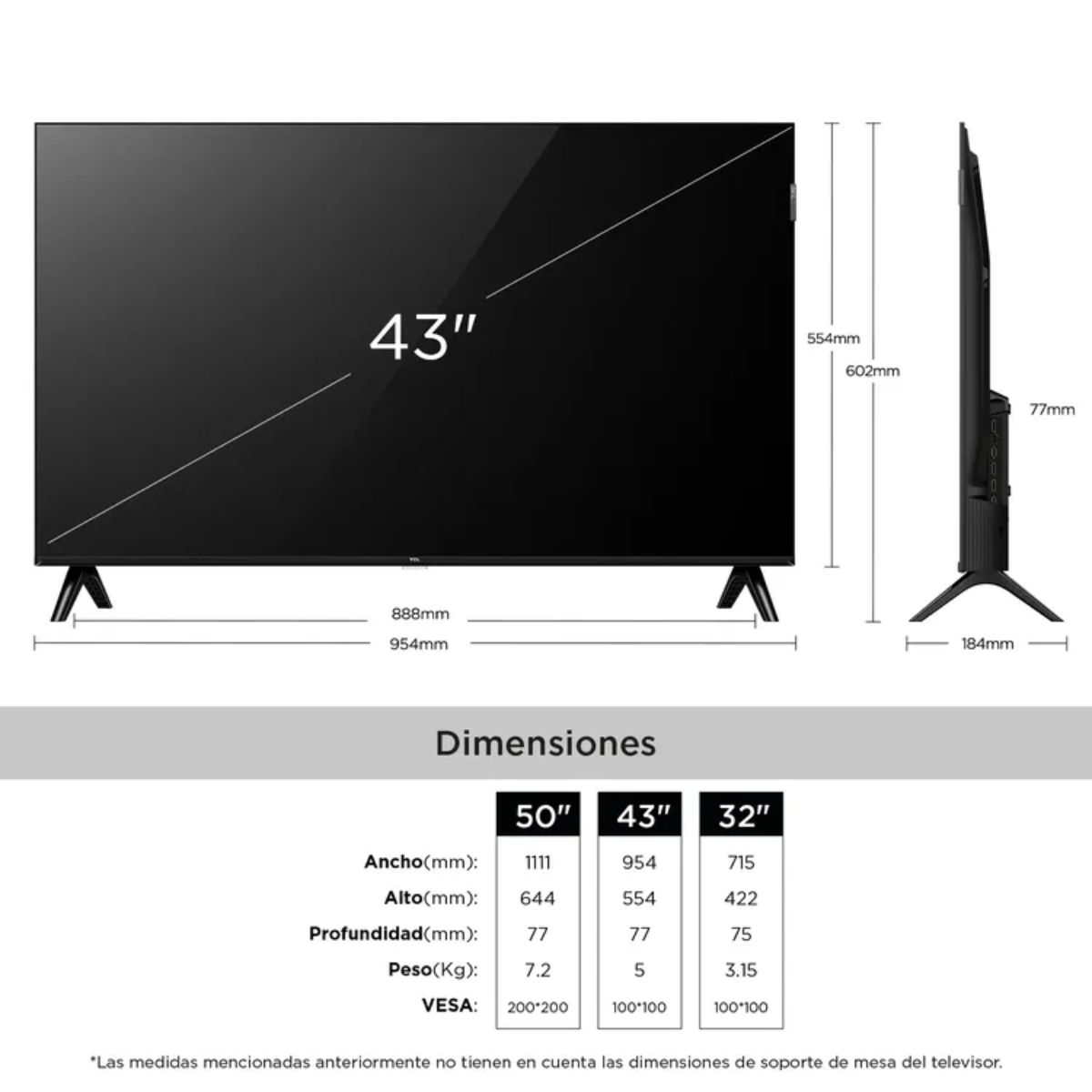 TCL - TV TCL 43 43S5K FHD QLED Smart TV Google