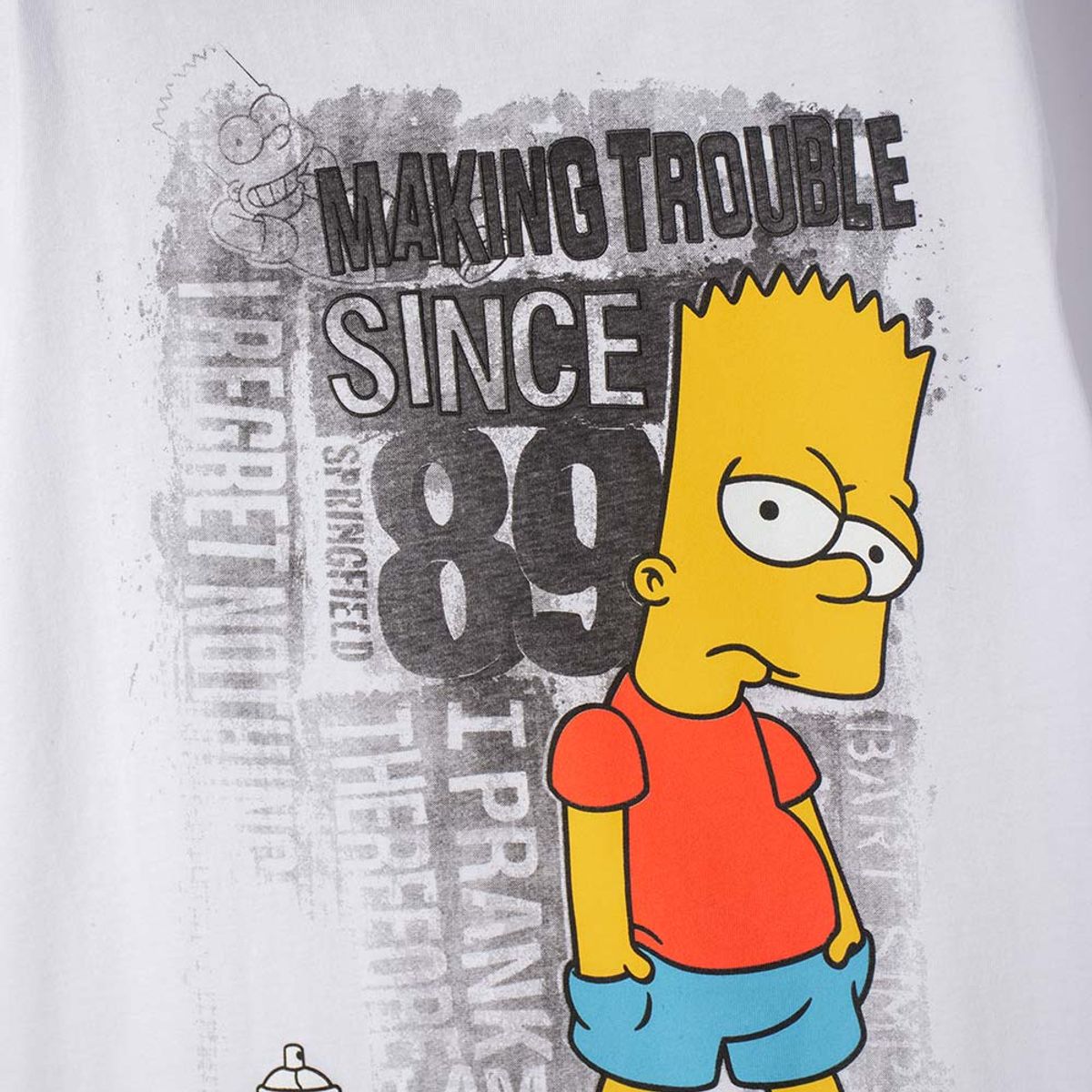 DISNEY - Camiseta de los Simpson manga corta nero y blanco para niño