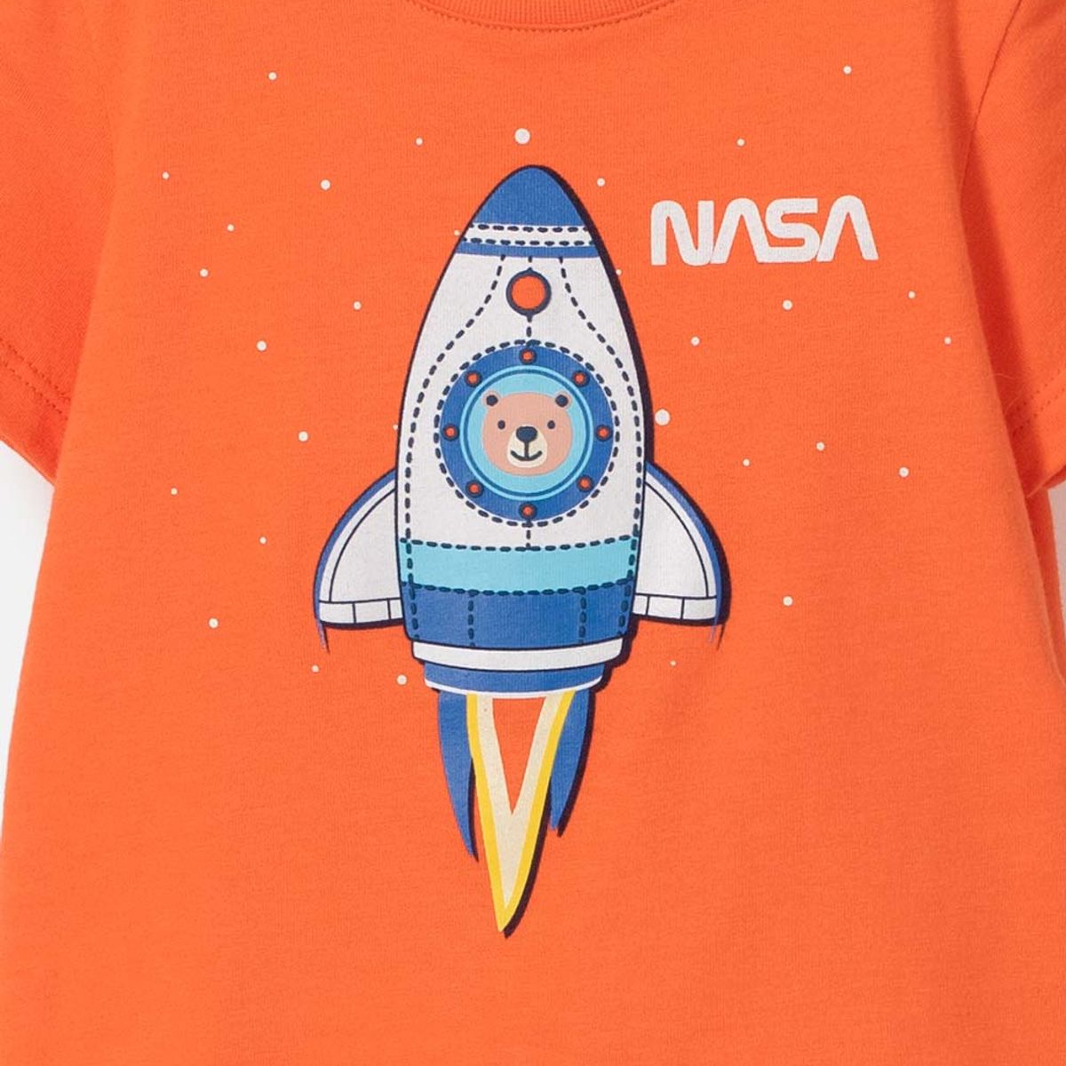 NASA - Conjunto de la Nasa con pantalón largo naranja y azul para bebé niño
