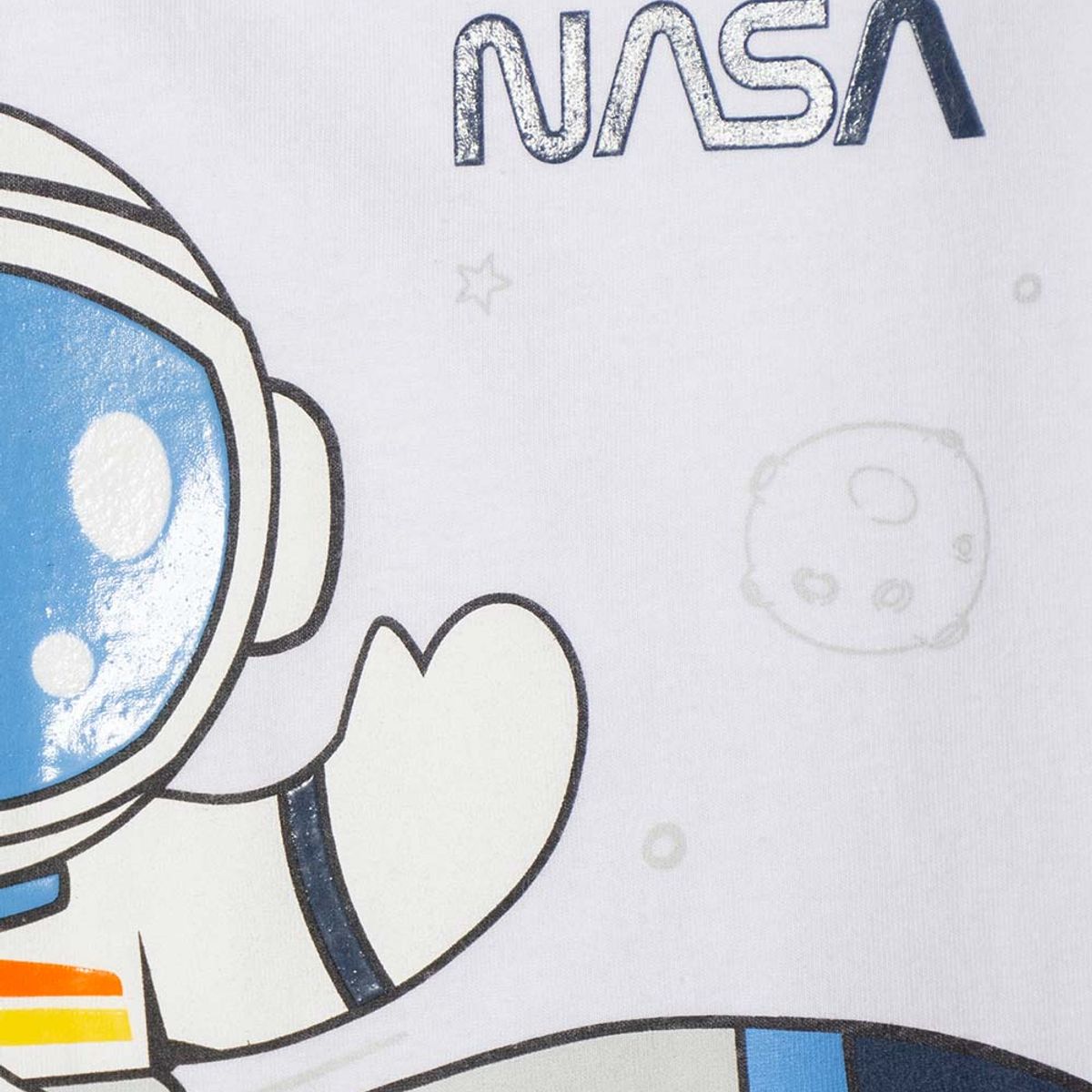 NASA - Conjunto de la Nasa con pantalón largo blanco y azul para niño 2T a 5T