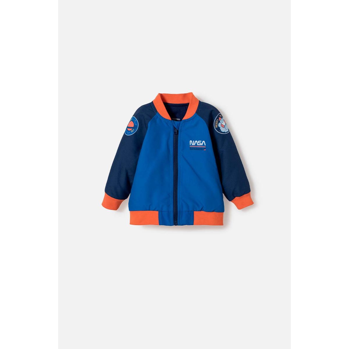 NASA - Chaqueta de la Nasa con cierre azul y naranja para bebé niño