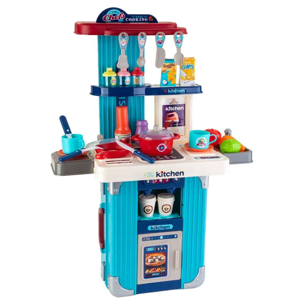 GENERICO - Cocina De Juguete Portatil Tipo Maleta 2En1 + Accesorios FullGan