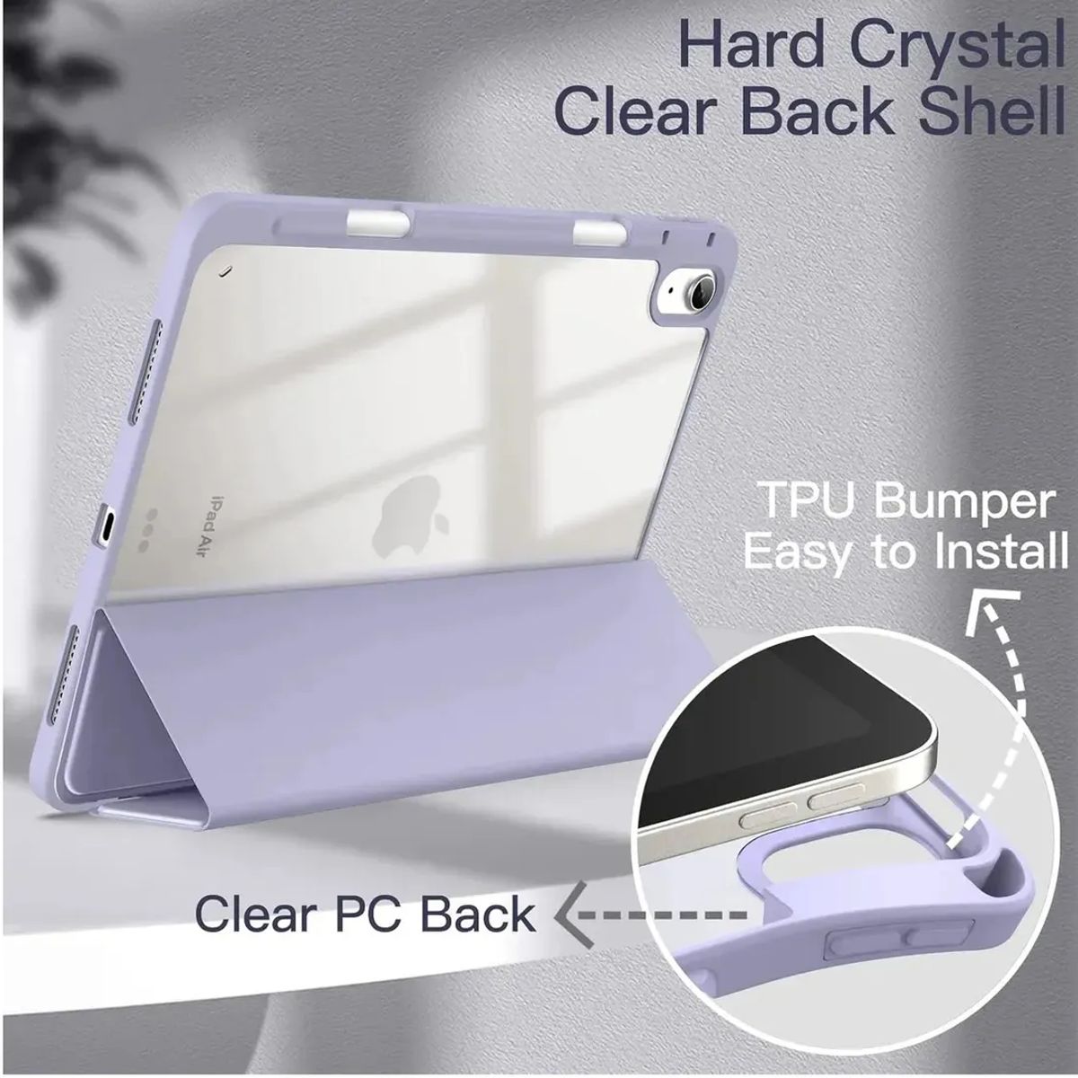 GENERICO - ESTUCHE SMART CASE CLEAR PARA IPAD PRO 11 M5 2025