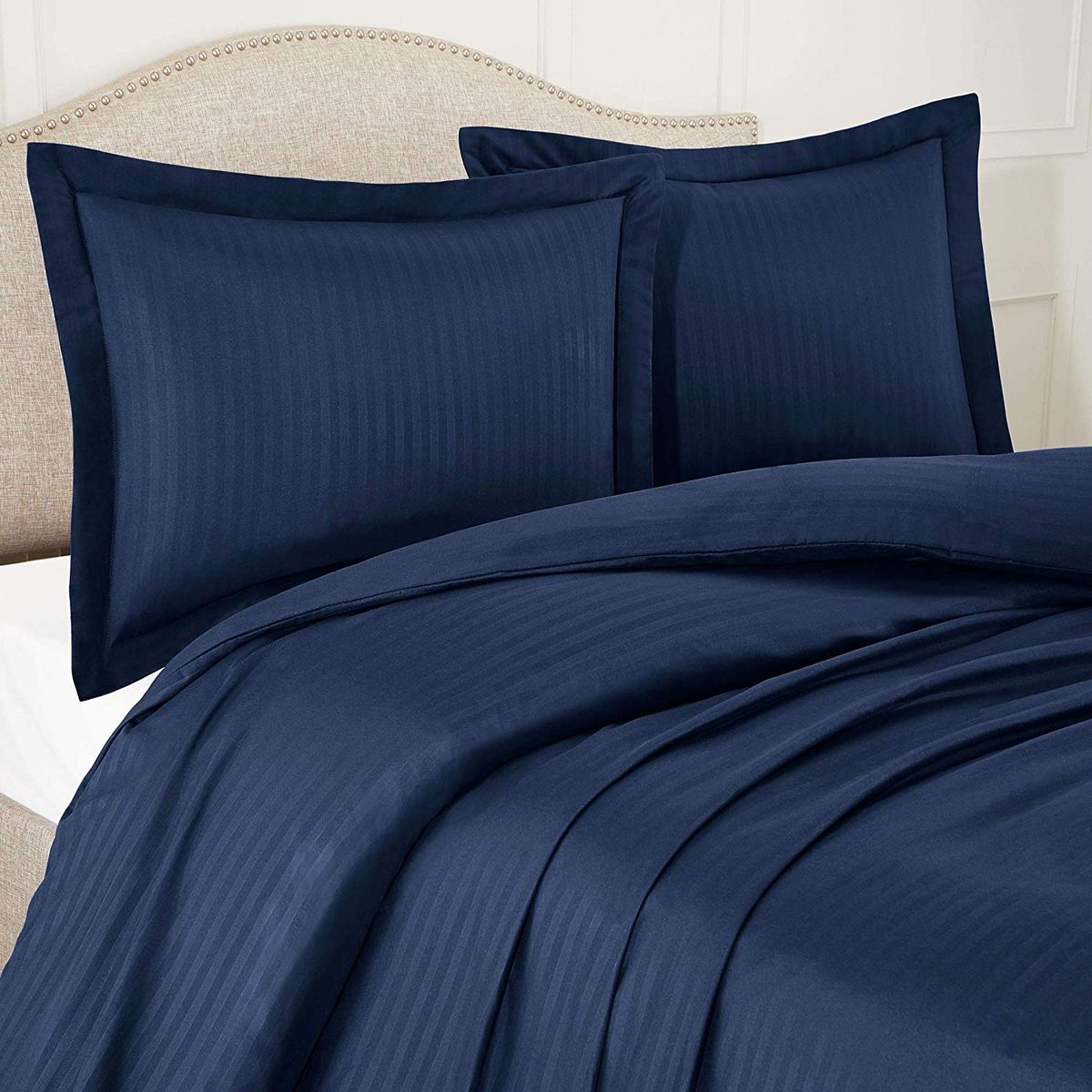 GENERICO - Duvet cover funda de plumon doble sateen stripe blanco a rayas
