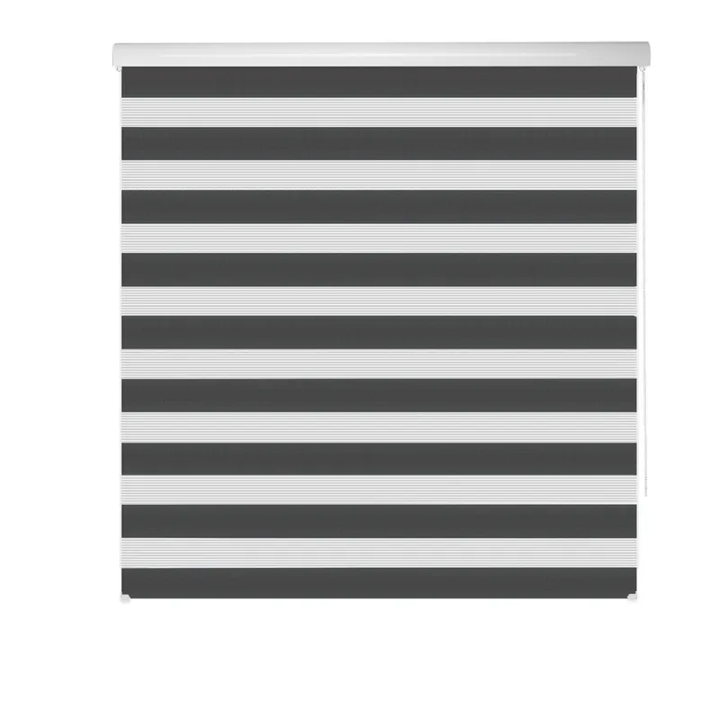 SUNFLEX - Cortina Roller Duo Ancho 120cm Alto 170cm Color Gris Oscuro