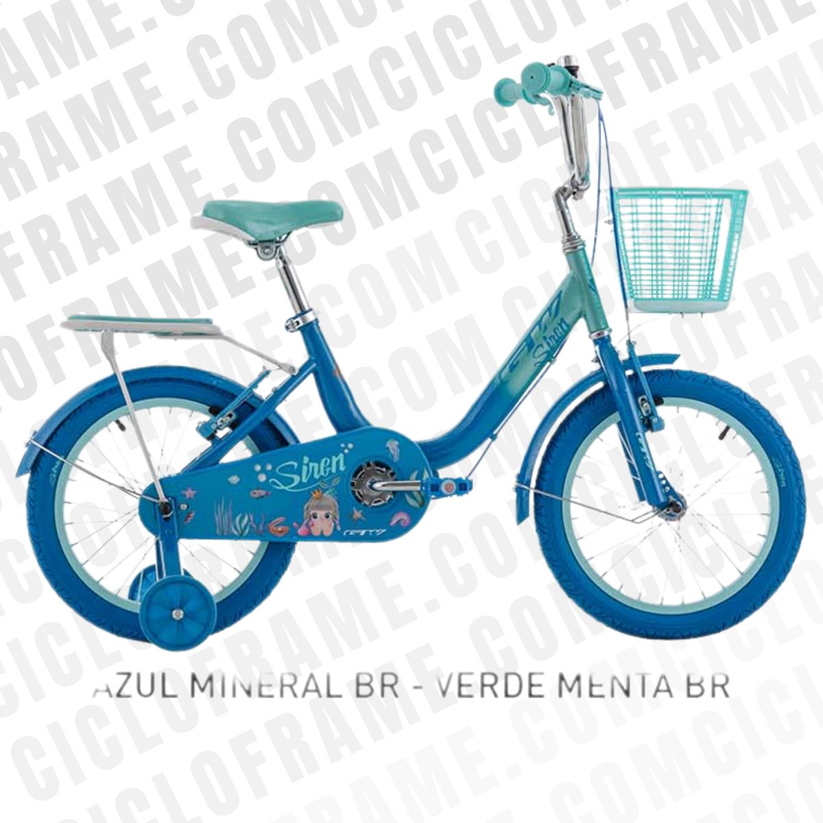 GW - BICICLETA INFANTIL NIÑA 16P SIREN GW AZUL MINERAL