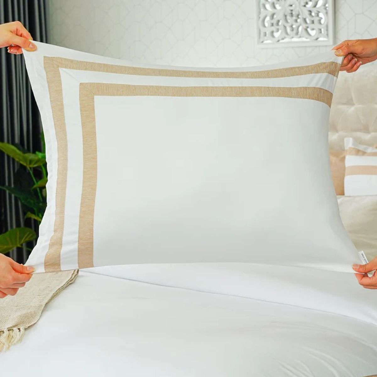 AMARE HOME - Duvet Cover Sinfonia Caramelo para cama Semidoble - Amare Home