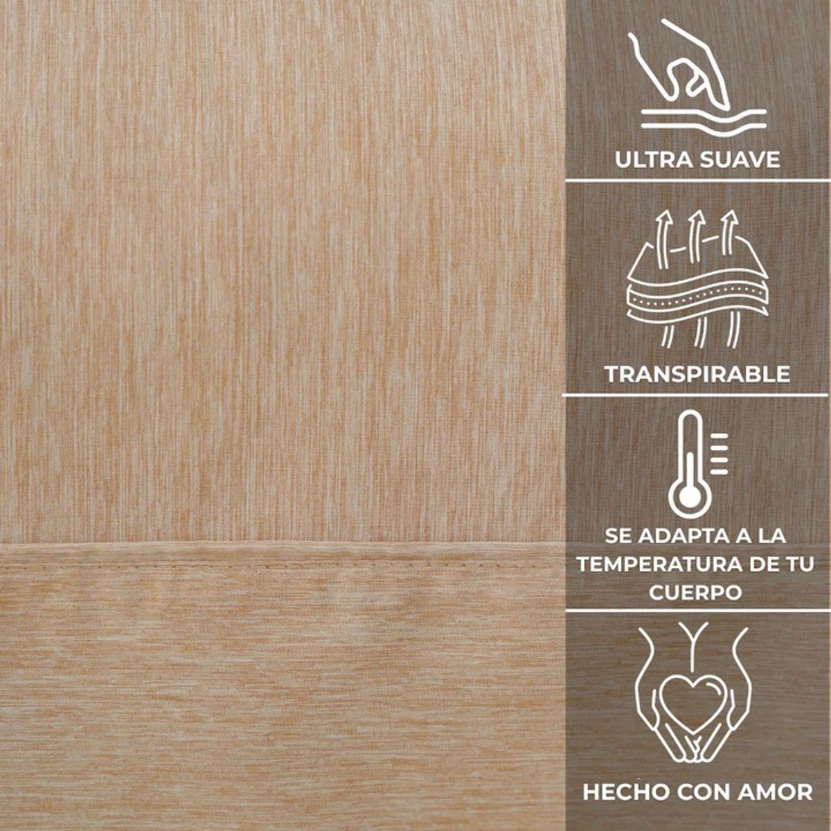 AMARE HOME - Duvet Cover Sinfonia Caramelo para cama Semidoble - Amare Home