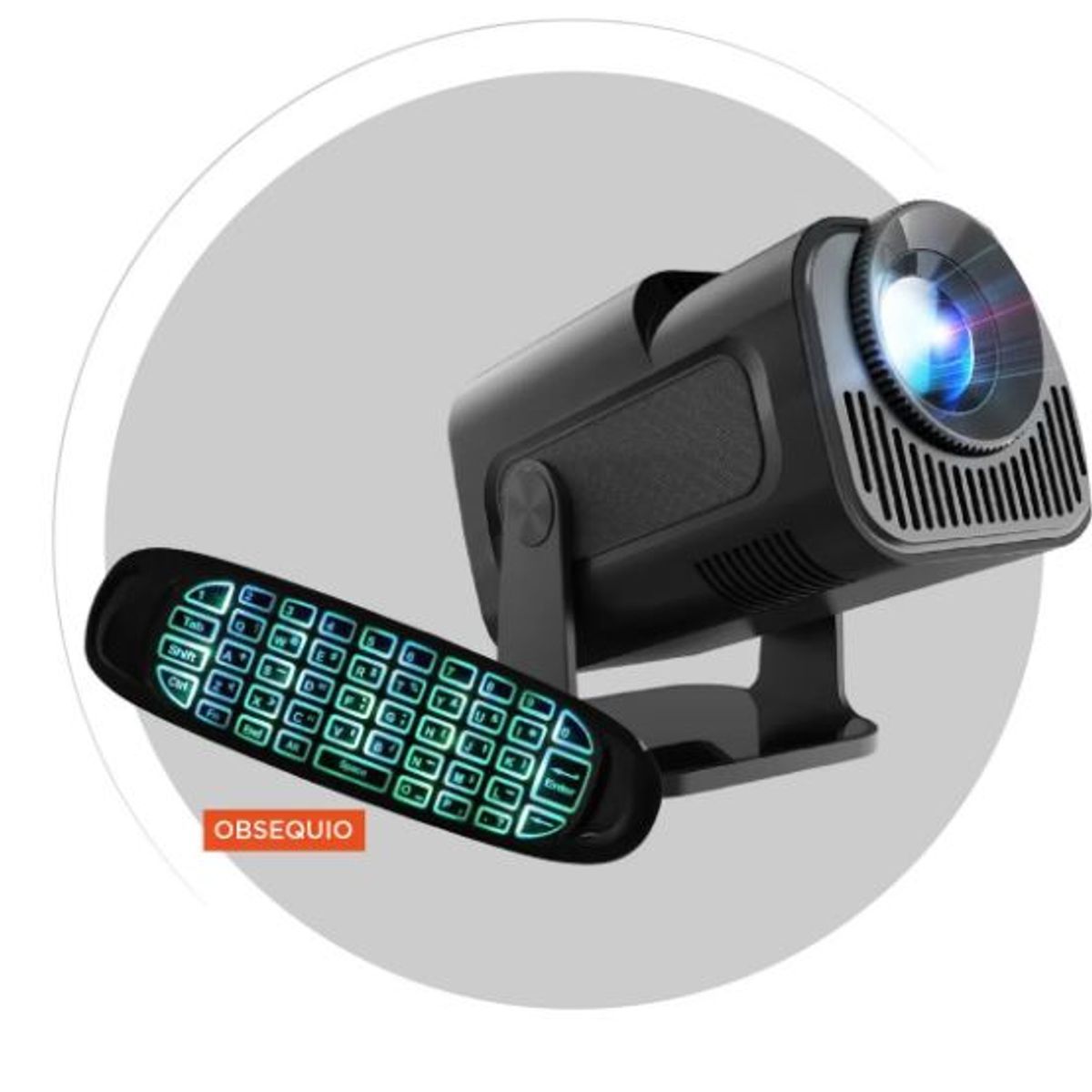 INNOVA - Proyector Android Hy 320 Mini Full Hd 4k 200 Pulgadas Wifi 5g + Control