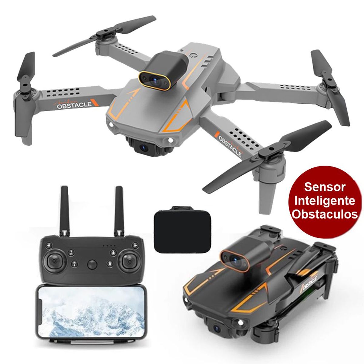 GENERICO - Drone Pro Max Dual Camara Wifi Hd Sensor De Obstaculos S91