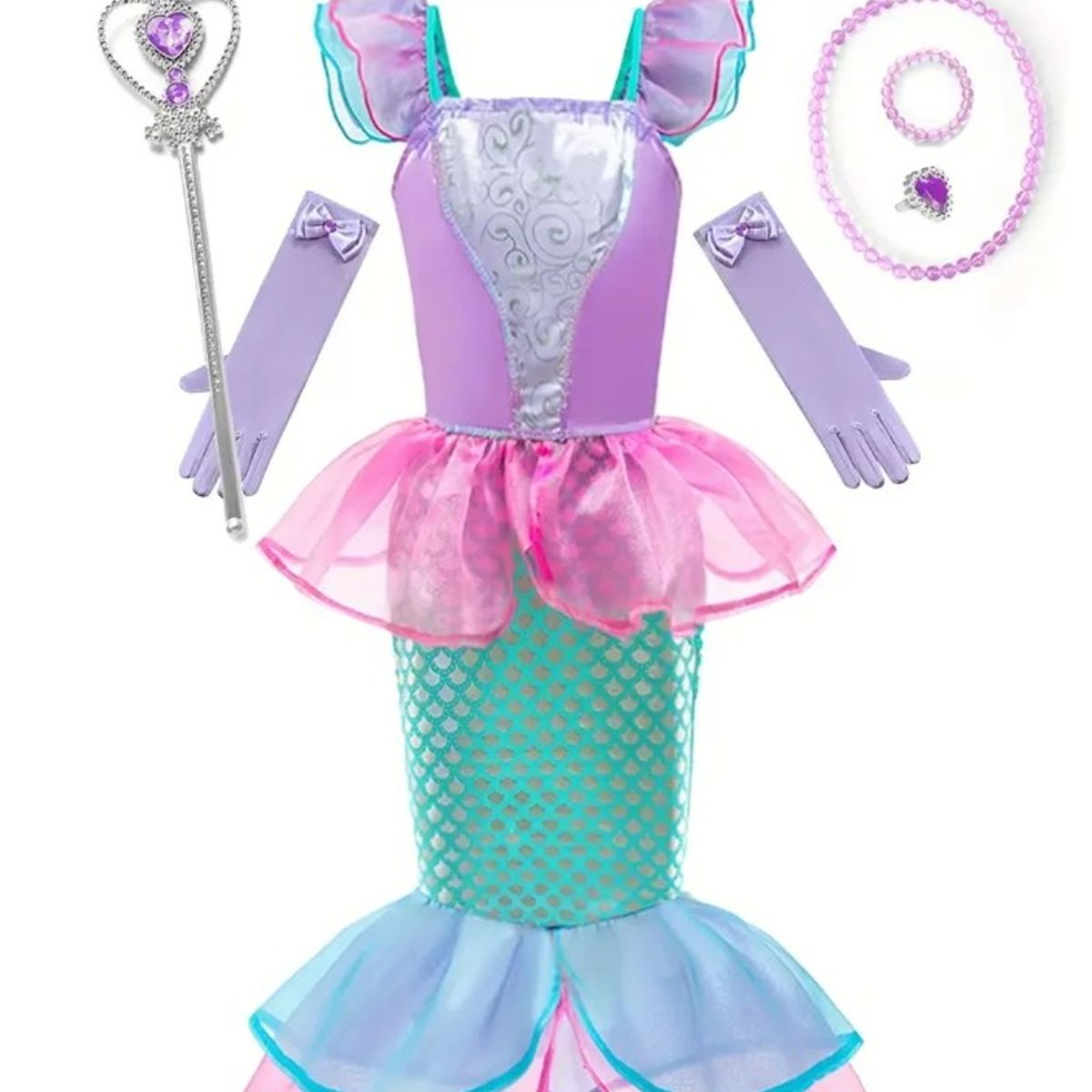GENERICO - Disfraz sirena niña talla 6-7 disfraz