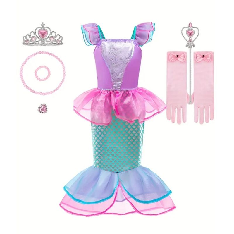 GENERICO - Disfraz sirena niña talla 5 disfraz