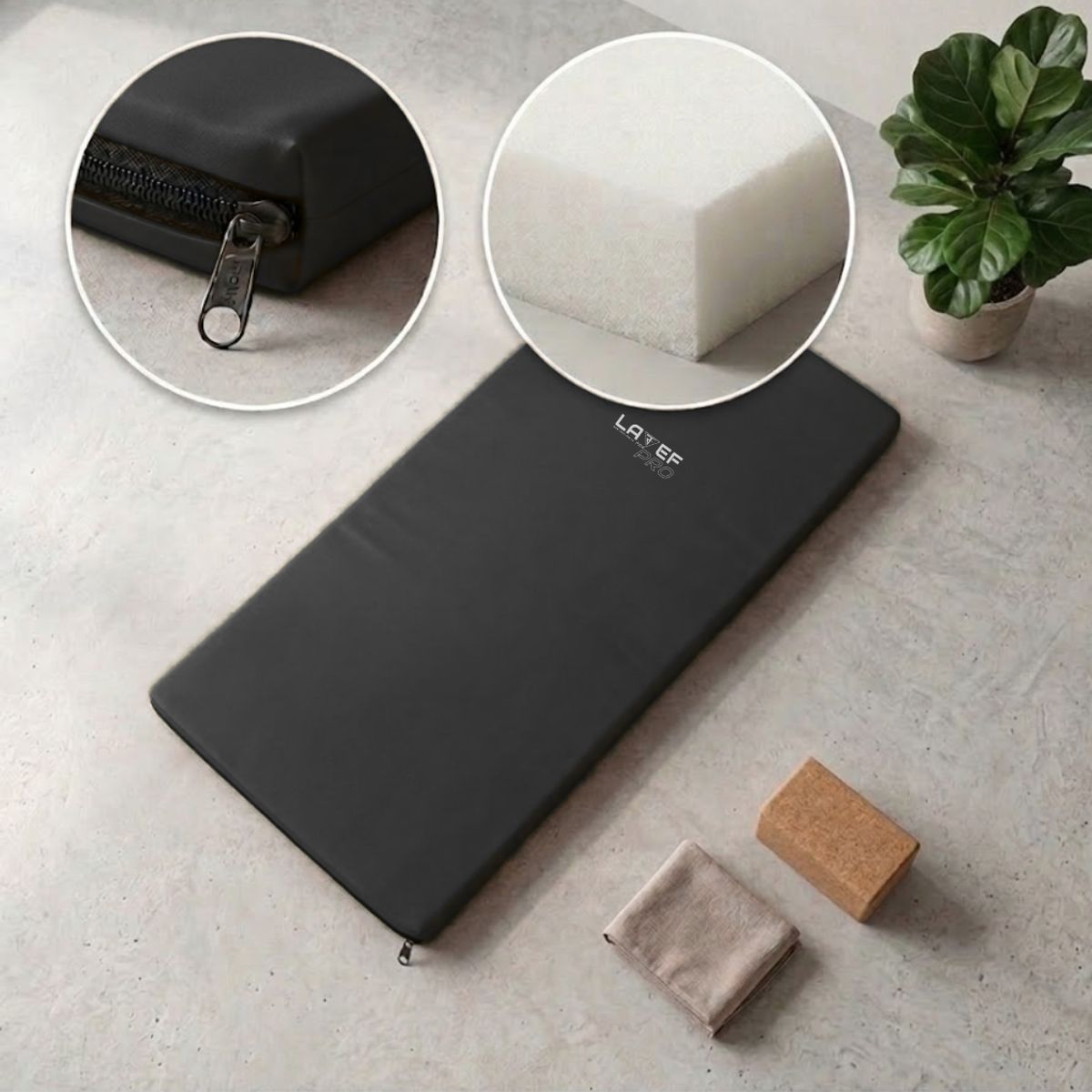 LAVEF - Colchoneta Fitness Antifluido de Alta Densidad para Gimnasio y Casa