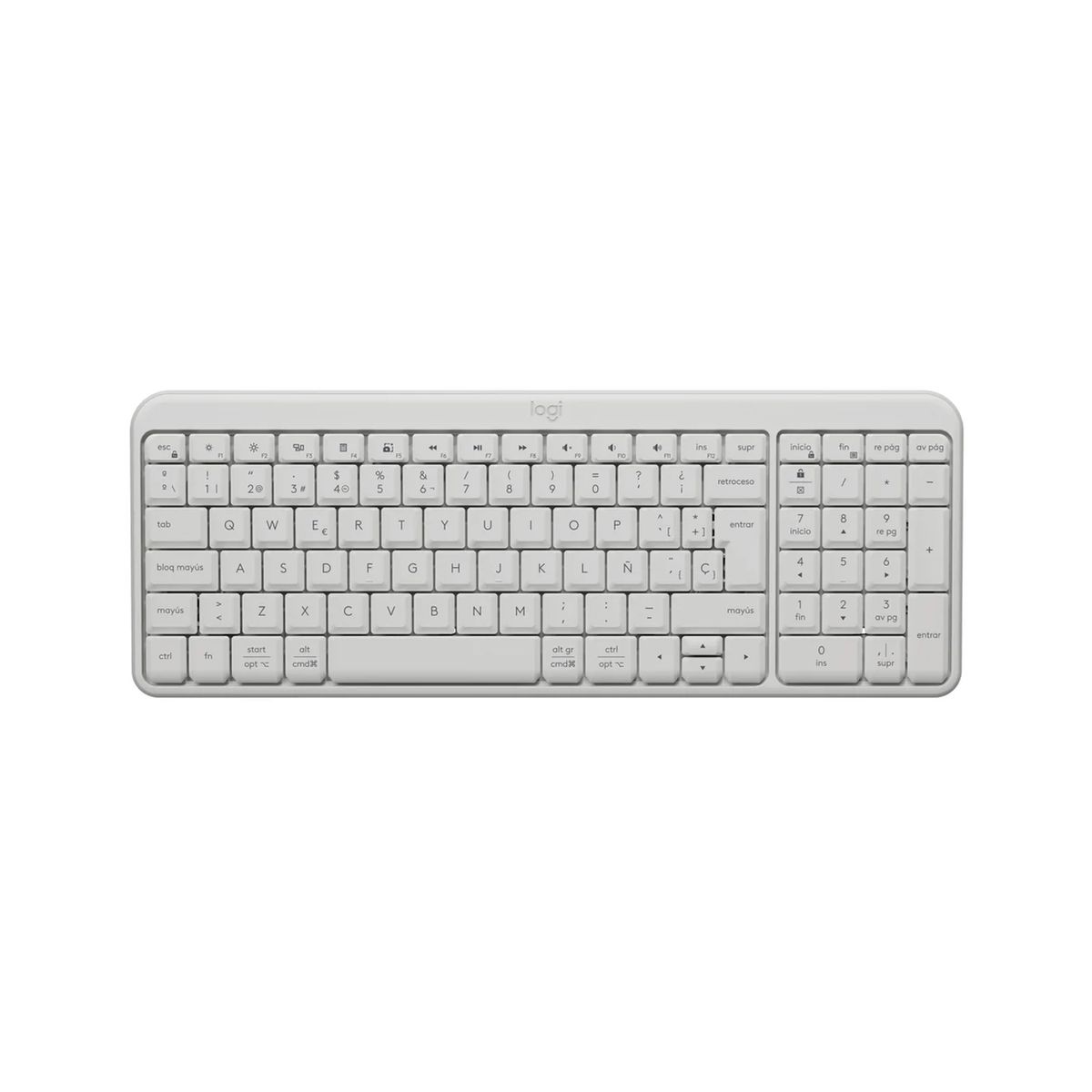 LOGITECH - Teclado inalámbrico Logitech K250 Bluetooth - Blanco